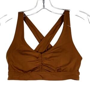Offline By Aerie Sports Bra Real Me Size Small Rust Orange Medium Support NWT